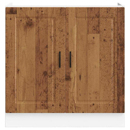 Meuble sous-évier vidaXL Porto aspect bois de récupération 80x46x81,5 cm