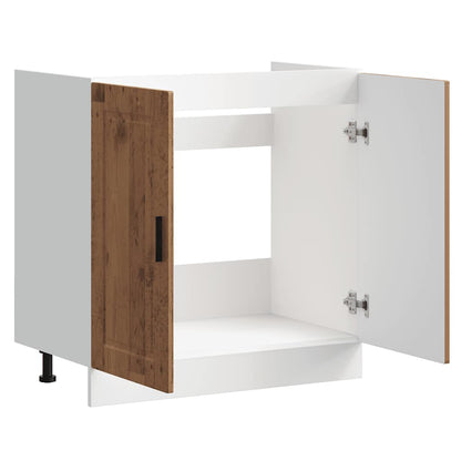 Meuble sous-évier vidaXL Porto aspect bois de récupération 80x46x81,5 cm