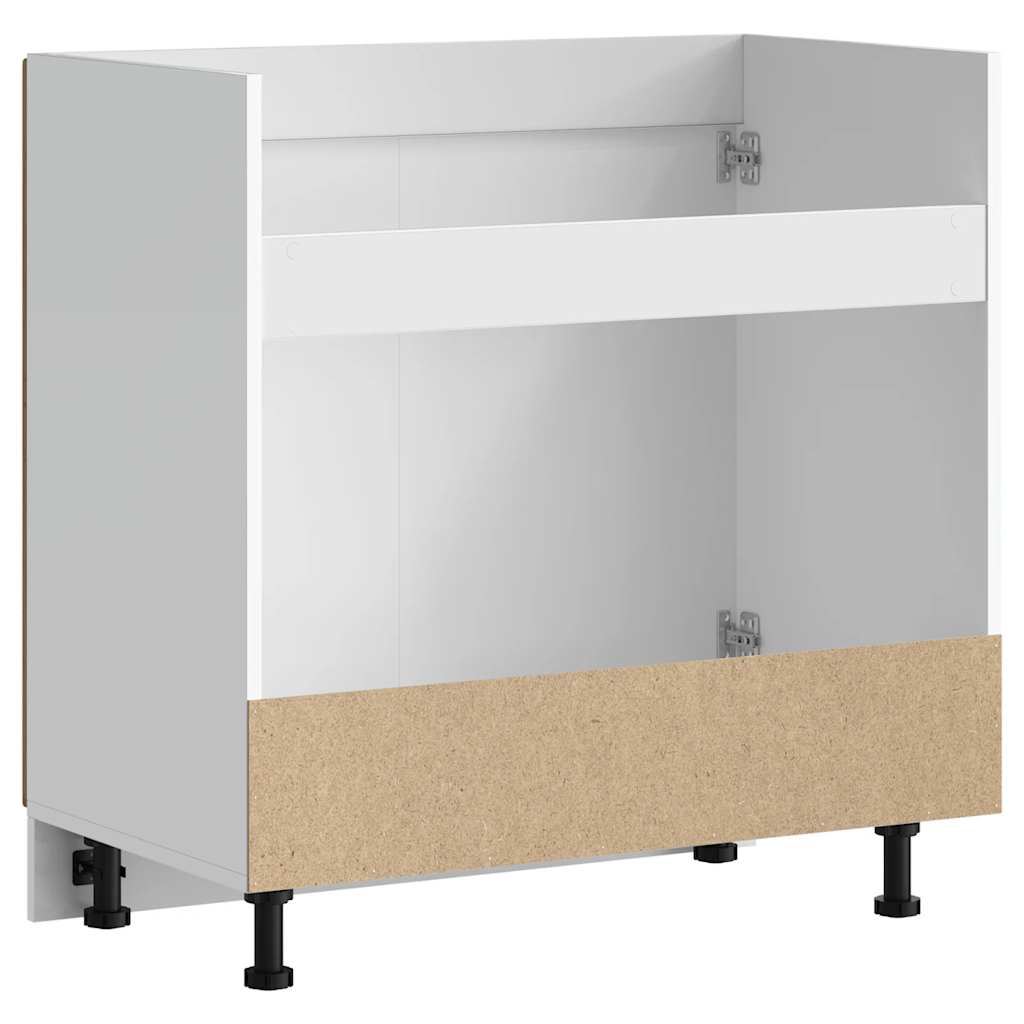 Meuble sous-évier vidaXL Porto aspect bois de récupération 80x46x81,5 cm