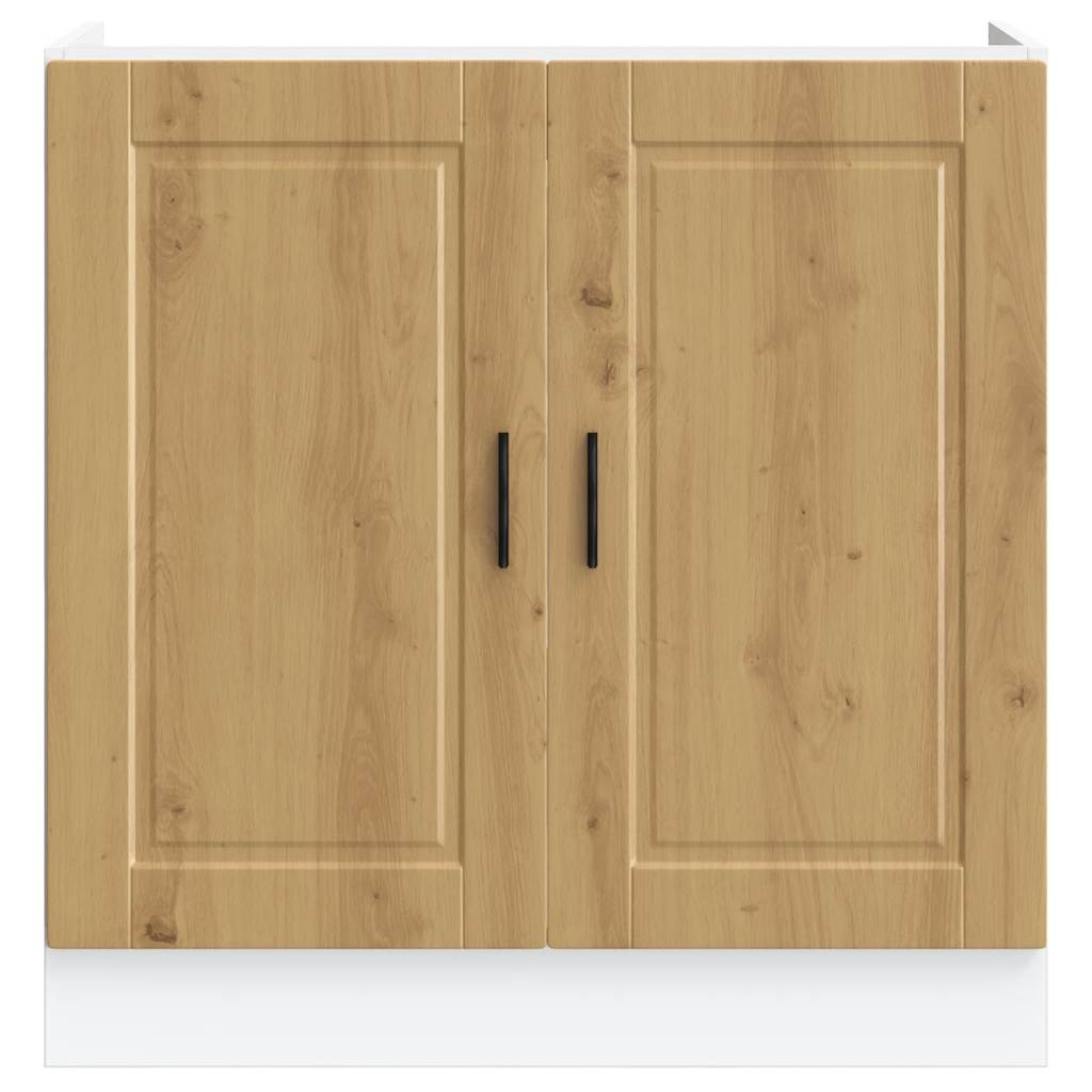 vidaXL Meuble sous-évier Porto Chêne artisan 80x46x81,5 cm