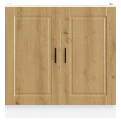 vidaXL Meuble sous-évier Porto Chêne artisan 80x46x81,5 cm