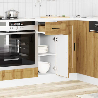 vidaXL Küchenunterschrank Porto Artisan-Eiche Holzwerkstoff