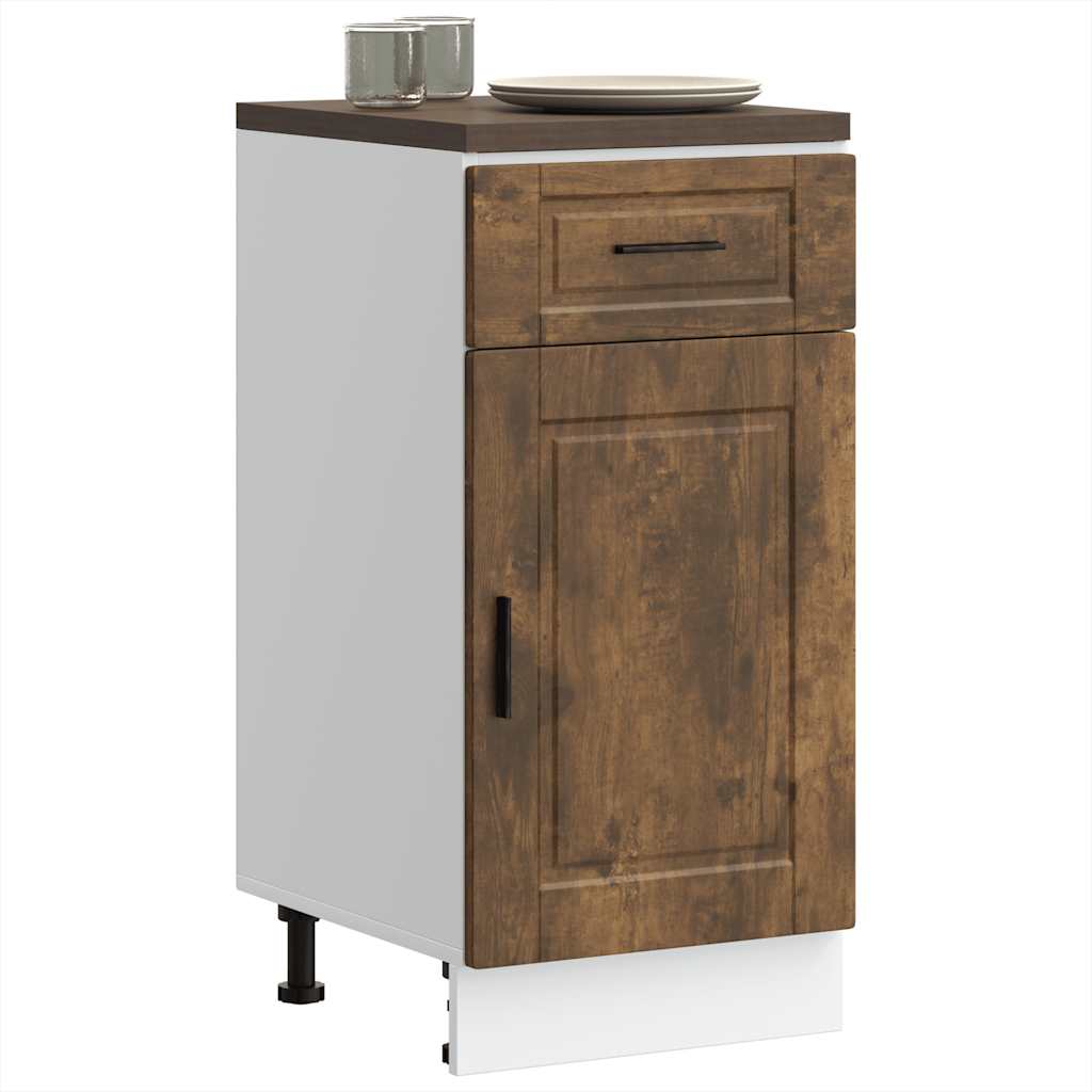 vidaXL Meuble bas de cuisine Porto Chêne fumé Bois d'ingénierie