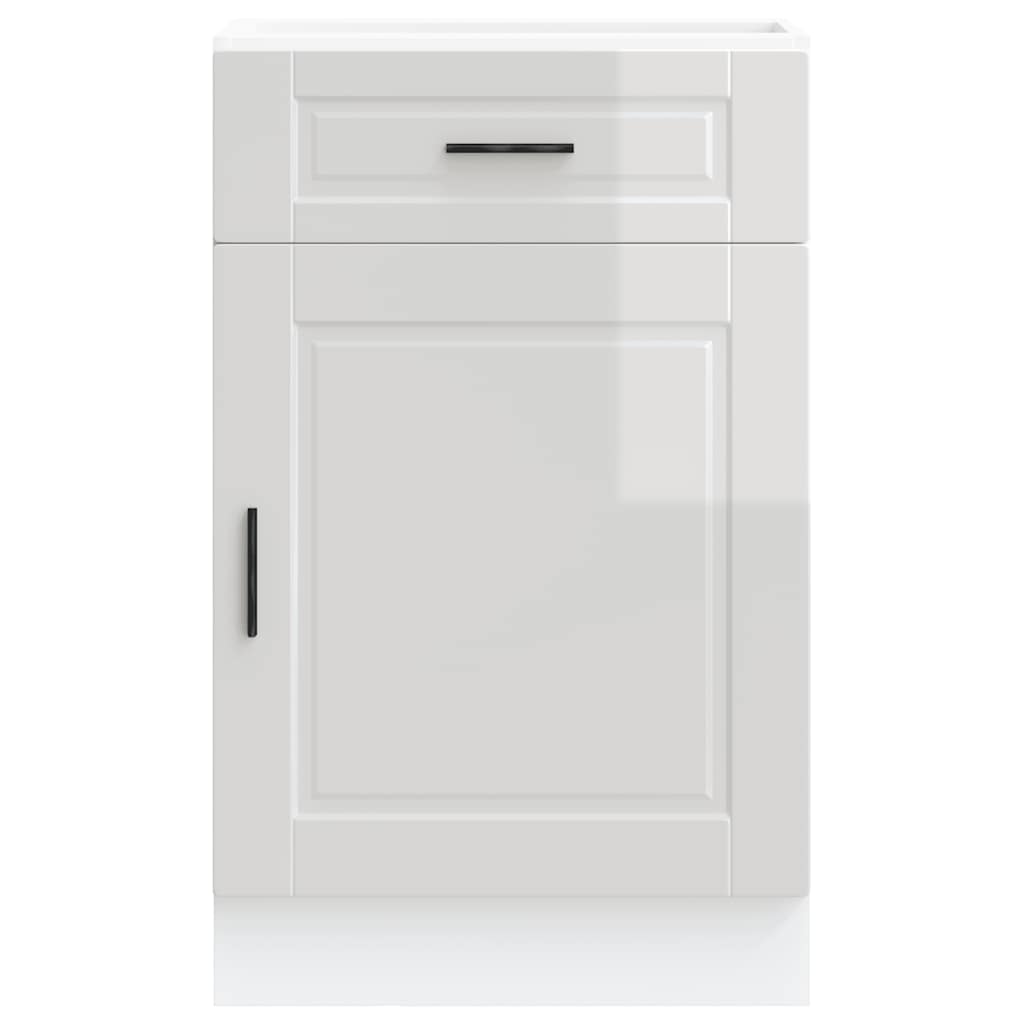 vidaXL Meuble bas de cuisine Porto Blanc brillant Bois d'ingénierie