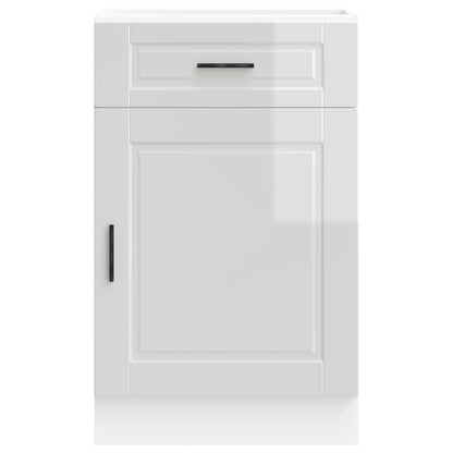 vidaXL Meuble bas de cuisine Porto Blanc brillant Bois d'ingénierie
