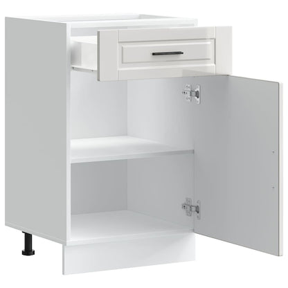 vidaXL Meuble bas de cuisine Porto Blanc brillant Bois d'ingénierie