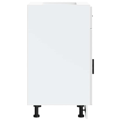 vidaXL Meuble bas de cuisine Porto Blanc brillant Bois d'ingénierie