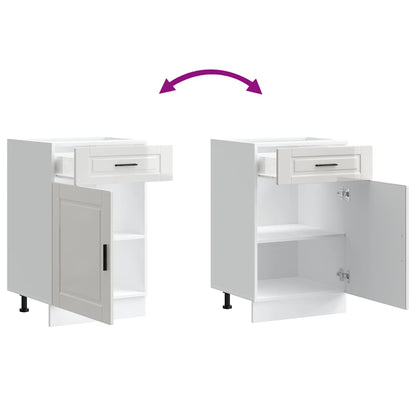 vidaXL Meuble bas de cuisine Porto Blanc brillant Bois d'ingénierie