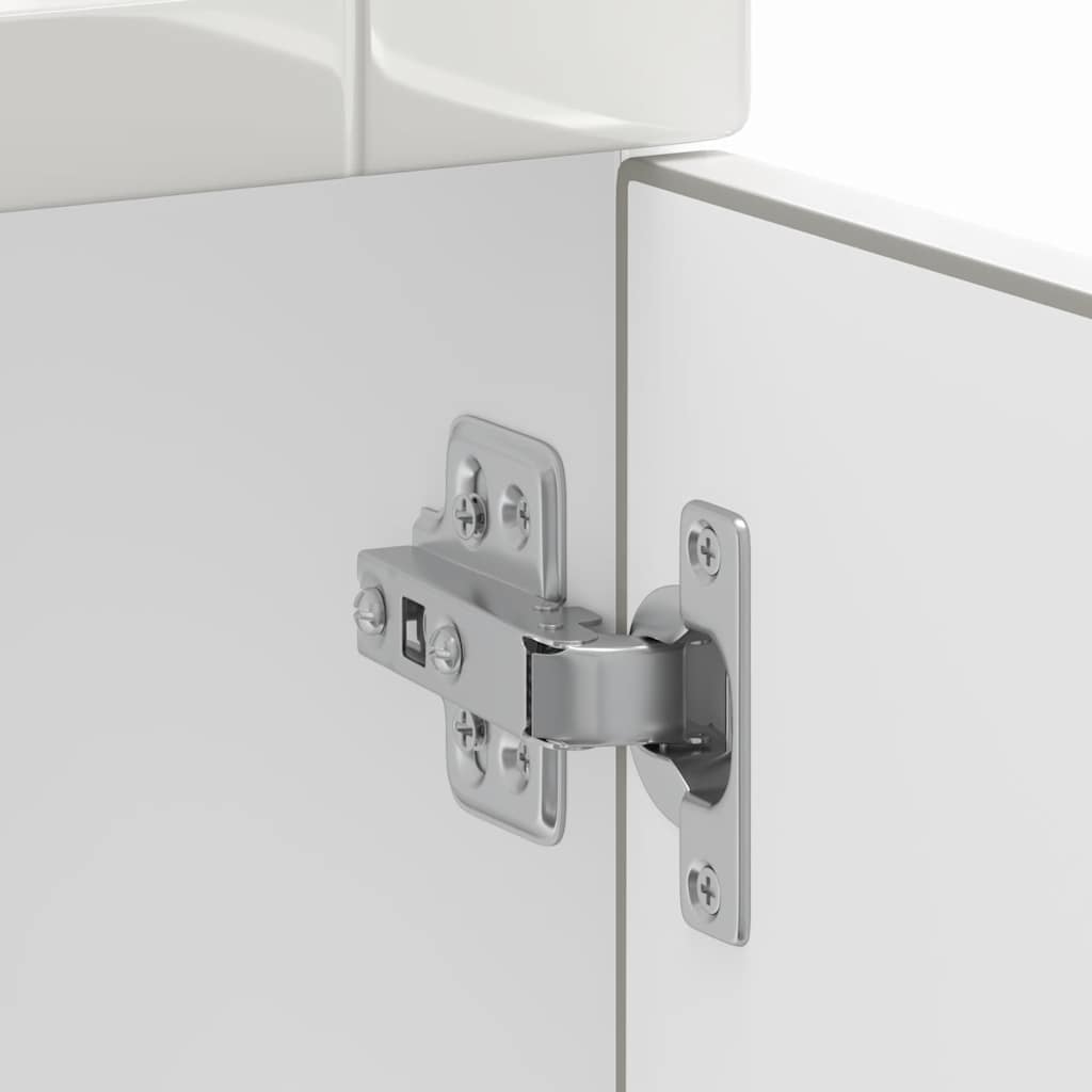 vidaXL Meuble bas de cuisine Porto Blanc brillant Bois d'ingénierie