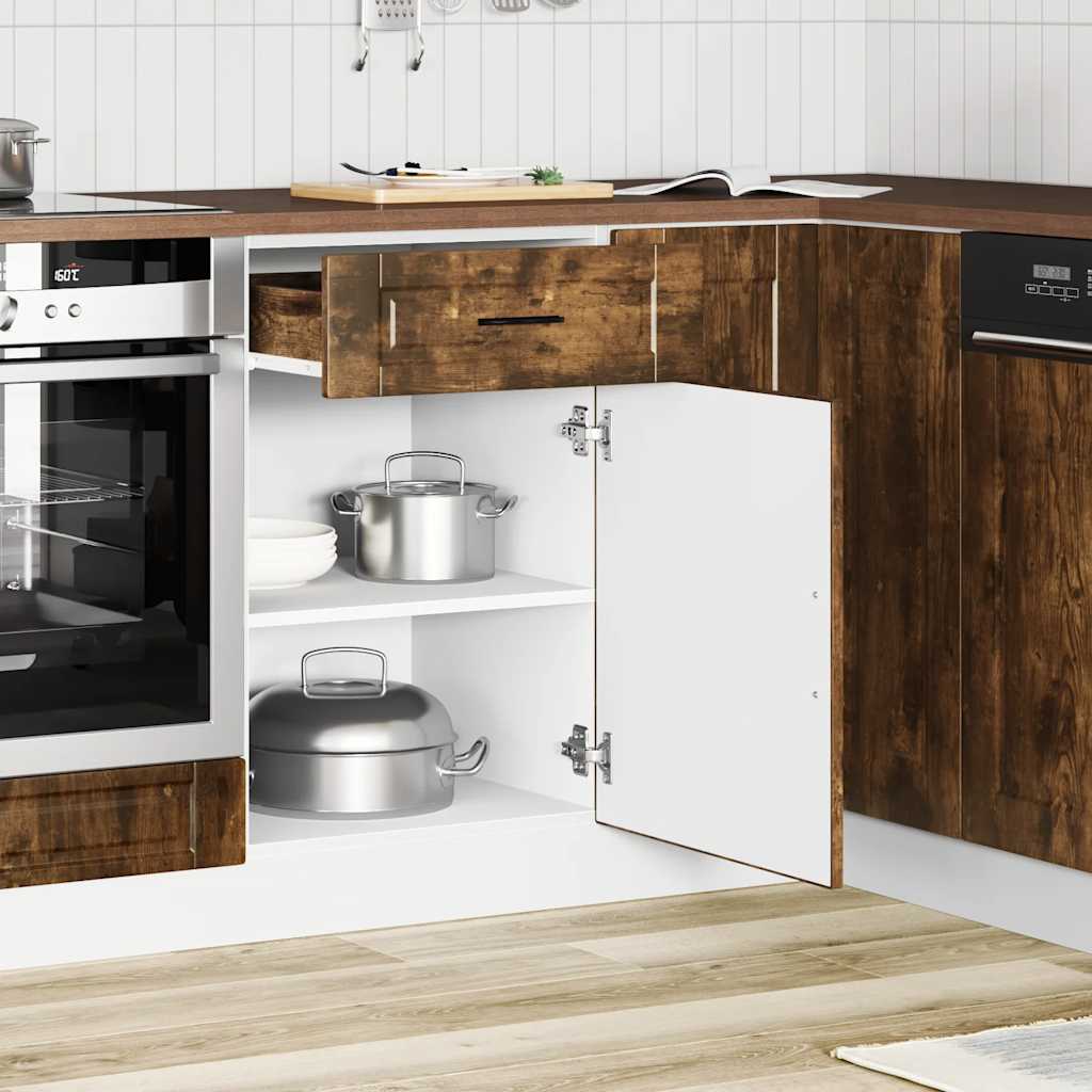 vidaXL Küchenunterschrank Porto Räuchereiche Holzwerkstoff