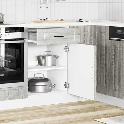 vidaXL Küchenunterschrank Porto Grau Sonoma Holzwerkstoff
