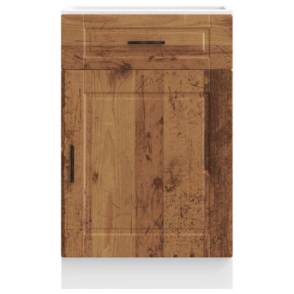 vidaXL Meuble bas de cuisine Porto aspect bois de récupération, bois d'ingénierie