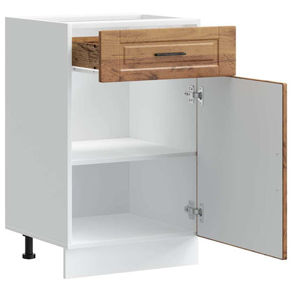 vidaXL Meuble bas de cuisine Porto aspect bois de récupération, bois d'ingénierie