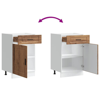 vidaXL Meuble bas de cuisine Porto aspect bois de récupération, bois d'ingénierie