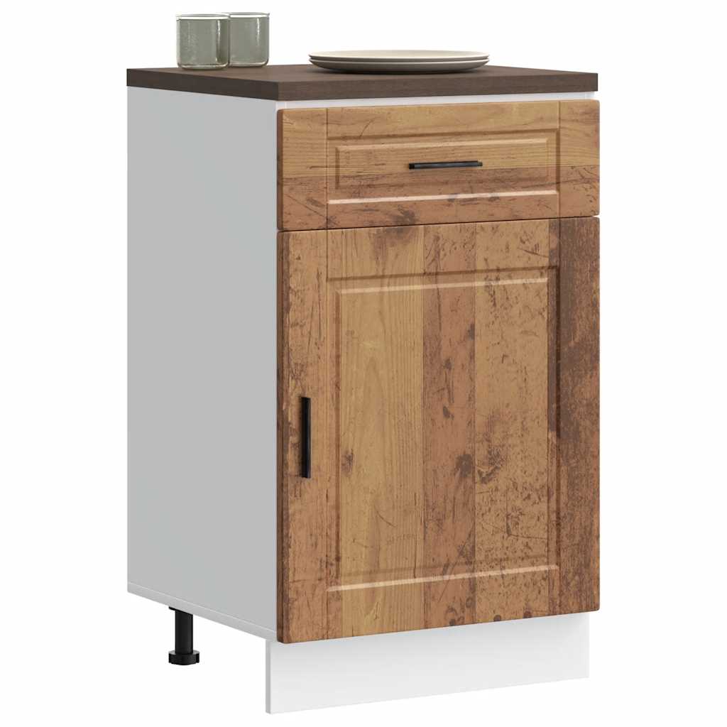 vidaXL Meuble bas de cuisine Porto aspect bois de récupération, bois d'ingénierie