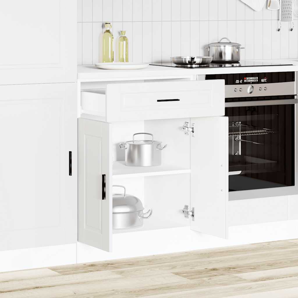 vidaXL Meuble bas de cuisine Porto Blanc Bois d'ingénierie
