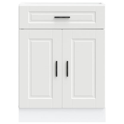 vidaXL Meuble bas de cuisine Porto Blanc Bois d'ingénierie