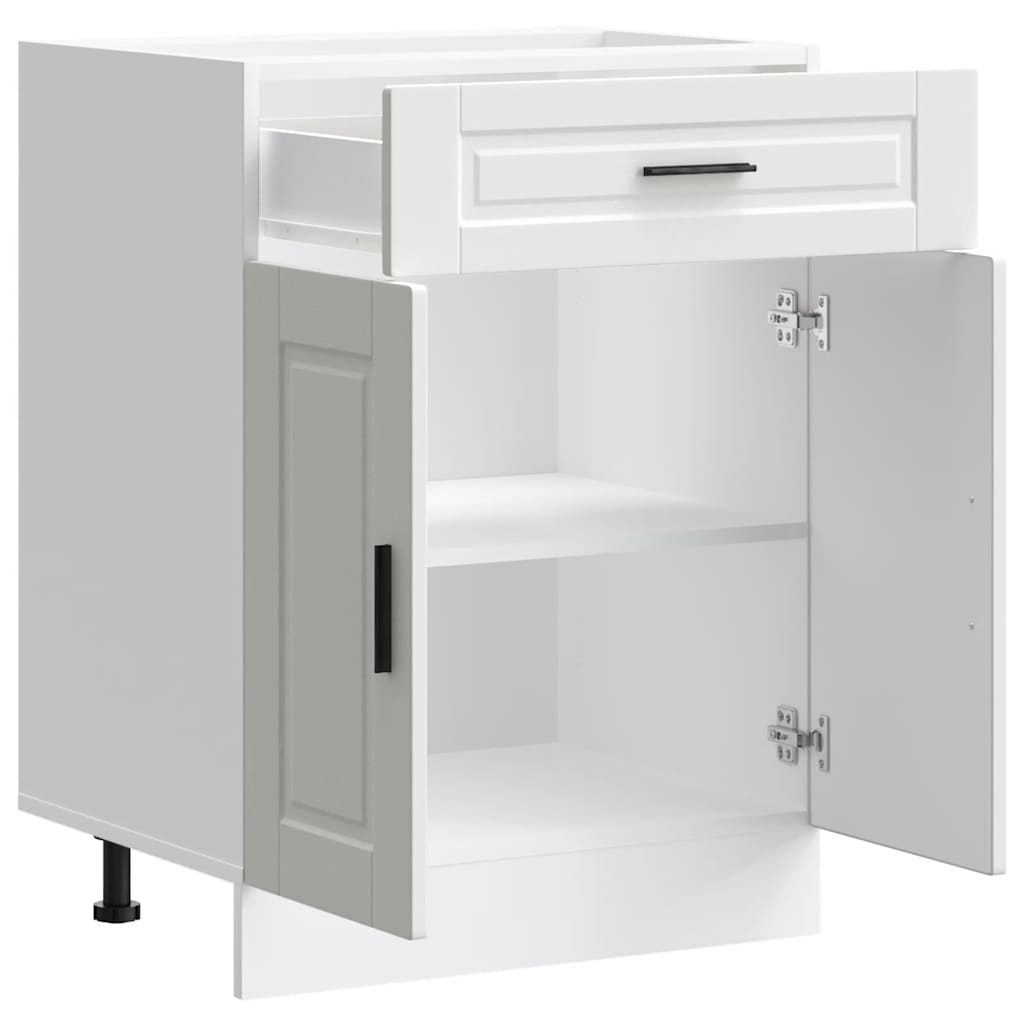 vidaXL Meuble bas de cuisine Porto Blanc Bois d'ingénierie