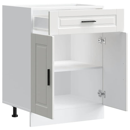 vidaXL Meuble bas de cuisine Porto Blanc Bois d'ingénierie