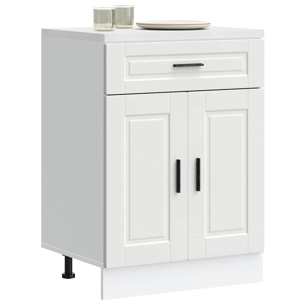 vidaXL Meuble bas de cuisine Porto Blanc Bois d'ingénierie