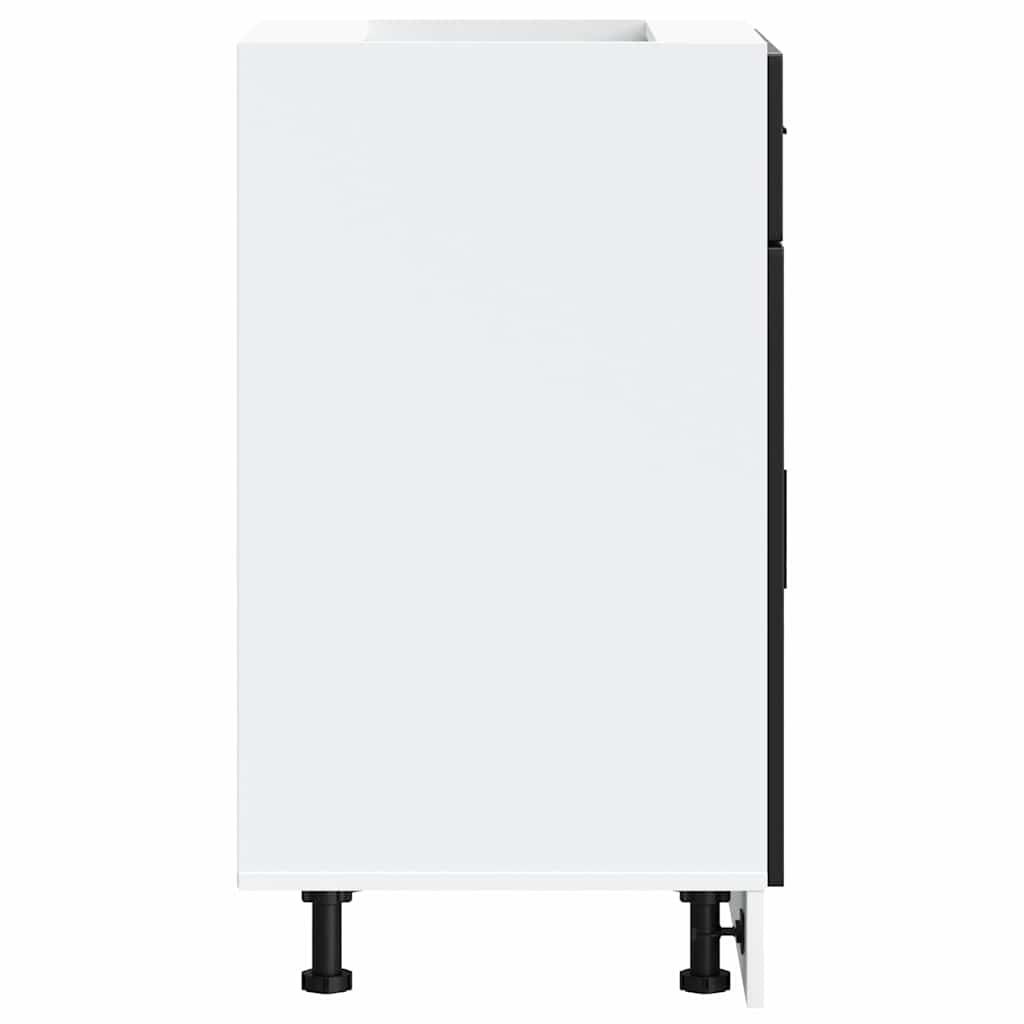 Küchenunterschrank Porto Schwarz Holzwerkstoff