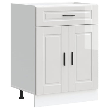 vidaXL Meuble bas de cuisine Porto Blanc brillant Bois d'ingénierie