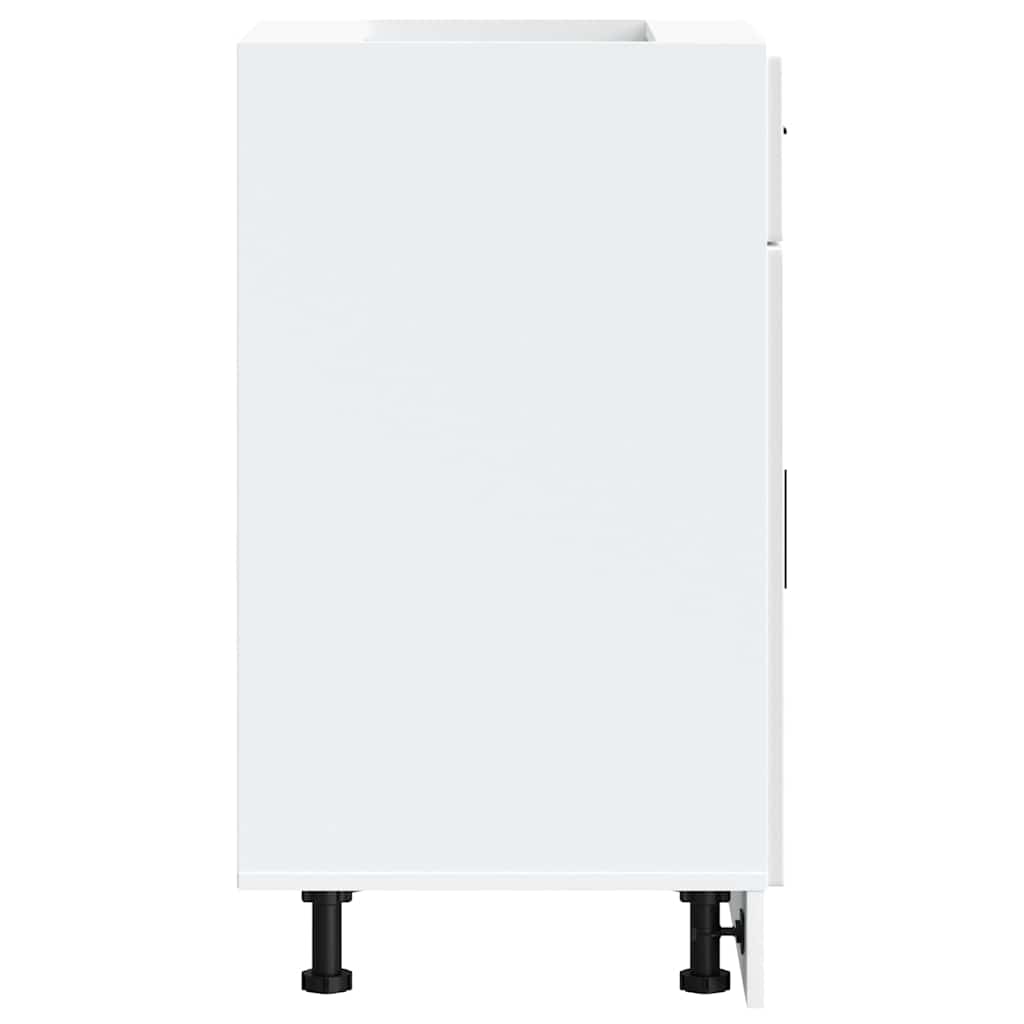 vidaXL Meuble bas de cuisine Porto Blanc brillant Bois d'ingénierie