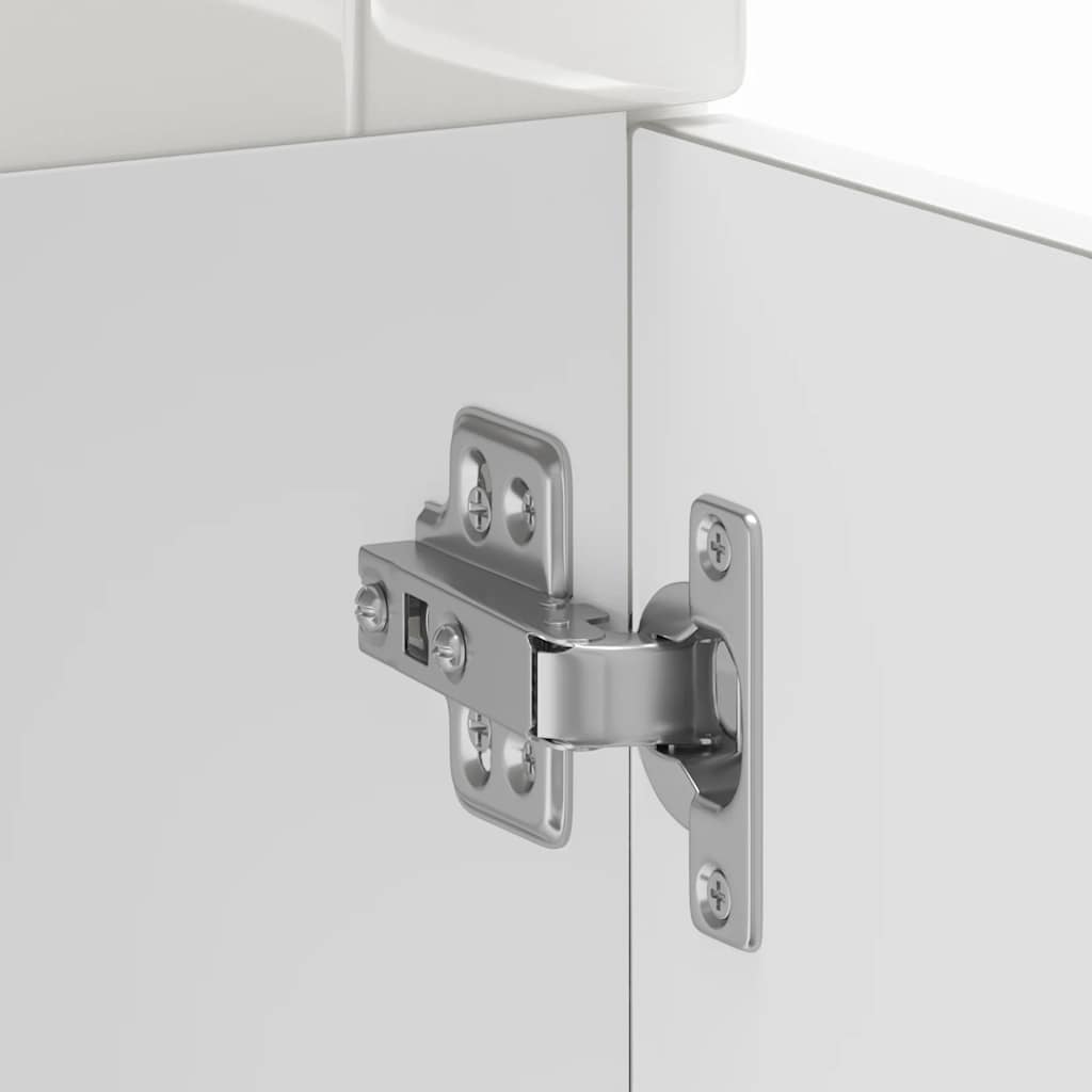 vidaXL Meuble bas de cuisine Porto Blanc brillant Bois d'ingénierie