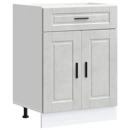 vidaXL Meuble bas de cuisine Porto gris béton bois d'ingénierie