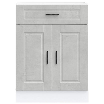 vidaXL Meuble bas de cuisine Porto gris béton bois d'ingénierie