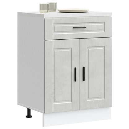 vidaXL Meuble bas de cuisine Porto gris béton bois d'ingénierie