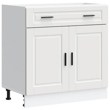 vidaXL Meuble bas de cuisine Porto Blanc Bois d'ingénierie