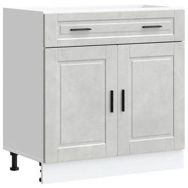 vidaXL Meuble bas de cuisine Porto gris béton bois d'ingénierie