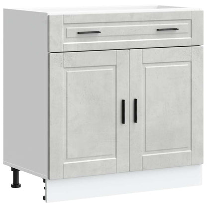 vidaXL Meuble bas de cuisine Porto gris béton bois d'ingénierie