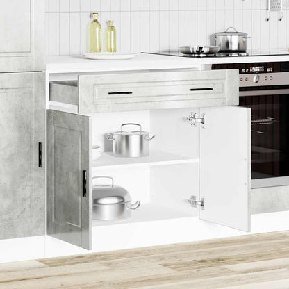 vidaXL Meuble bas de cuisine Porto gris béton bois d'ingénierie