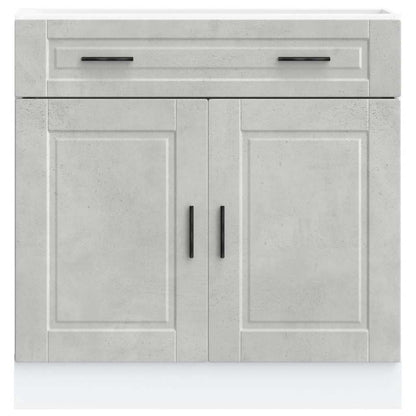 vidaXL Meuble bas de cuisine Porto gris béton bois d'ingénierie