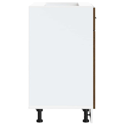 Küchenunterschrank Porto Braun Eichen-Optik Holzwerkstoff