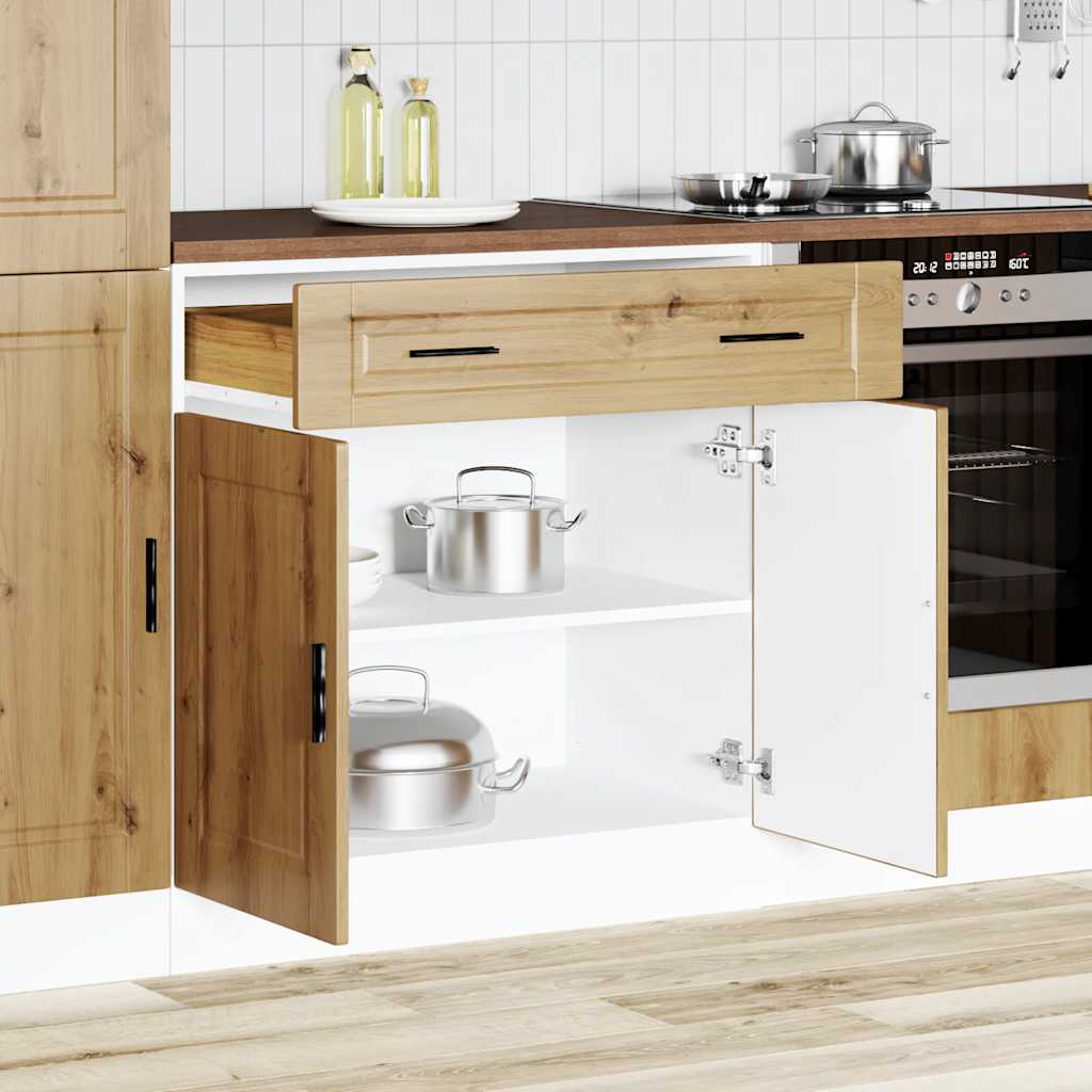 vidaXL Küchenunterschrank Porto Artisan-Eiche Holzwerkstoff