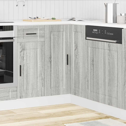 vidaXL Küchen-Eckunterschrank Porto Grau Sonoma Holzwerkstoff