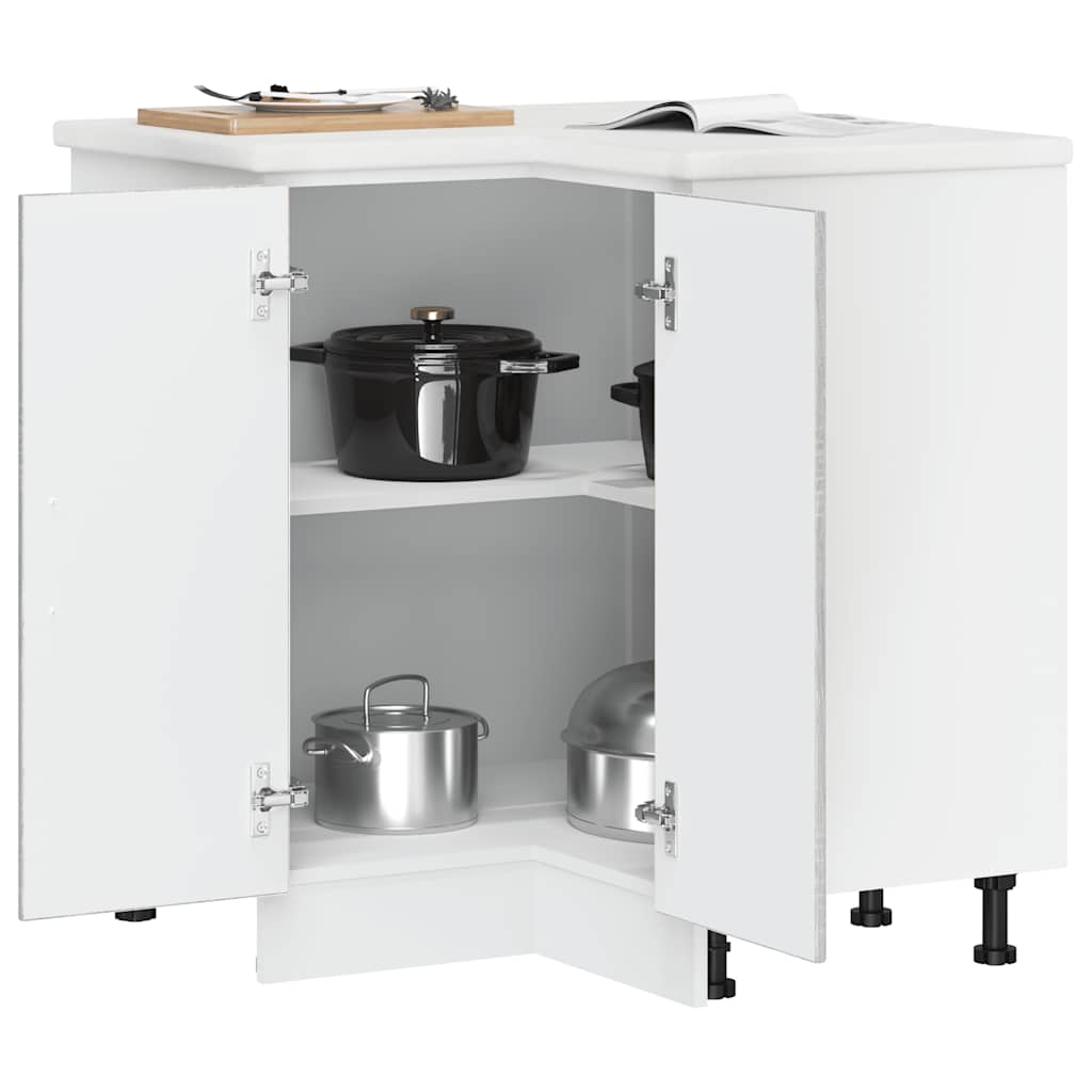 vidaXL Küchen-Eckunterschrank Porto Grau Sonoma Holzwerkstoff