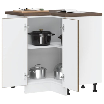 vidaXL Küchen-Eckunterschrank Porto Braun Eichen-Optik Holzwerkstoff