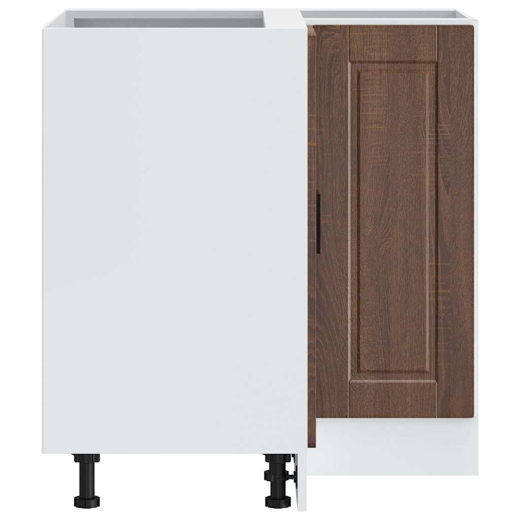 vidaXL Küchen-Eckunterschrank Porto Braun Eichen-Optik Holzwerkstoff