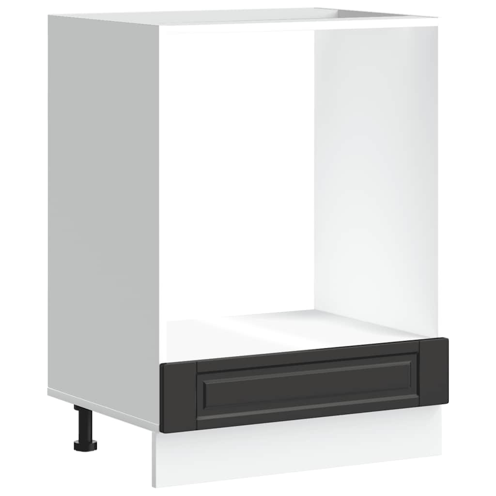 Herdumbauschrank Porto Schwarz Holzwerkstoff