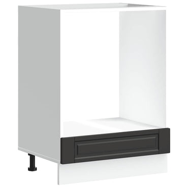 vidaXL Herdumbauschrank Porto Schwarz Holzwerkstoff