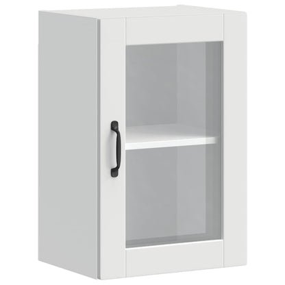 vidaXL Küchen-Hängeschrank mit Glastür Porto Weiß