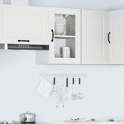 vidaXL Küchen-Hängeschrank mit Glastür Porto Weiß