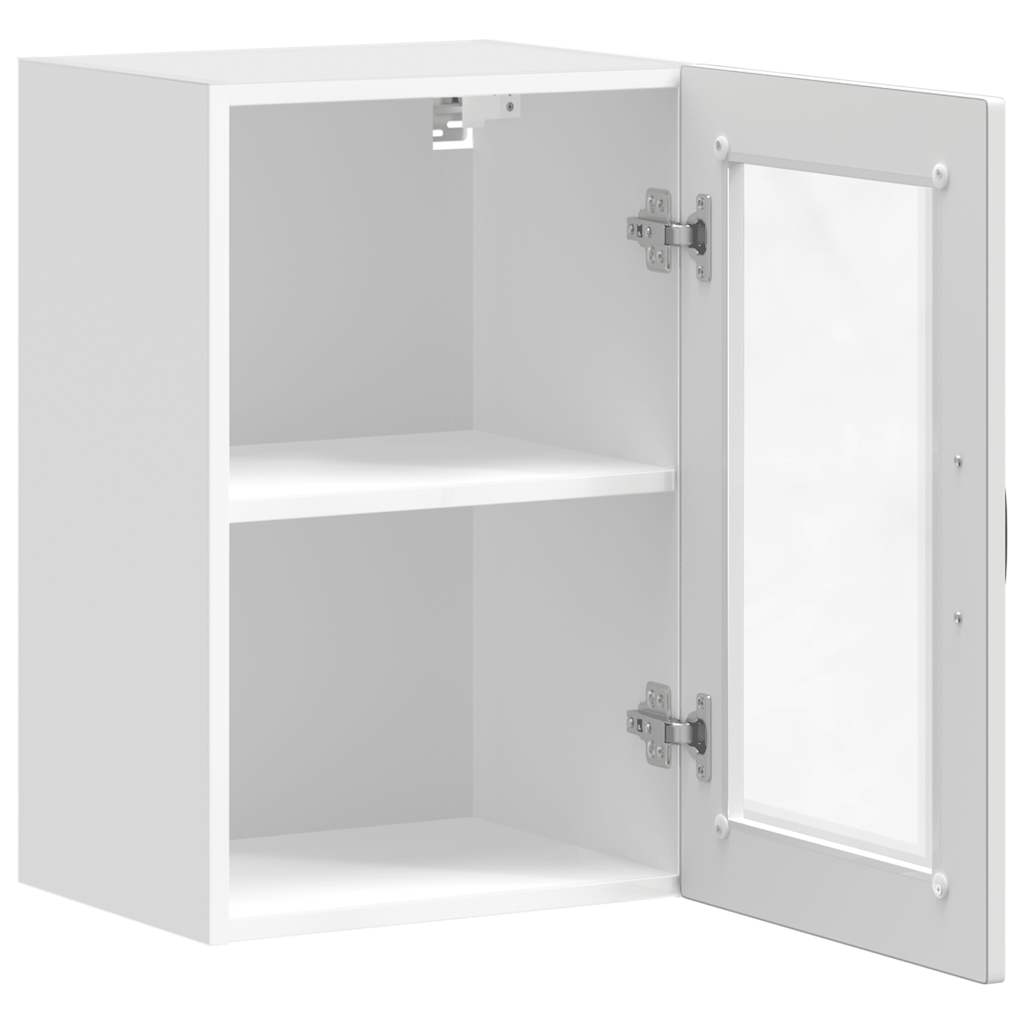 vidaXL Küchen-Hängeschrank mit Glastür Porto Weiß
