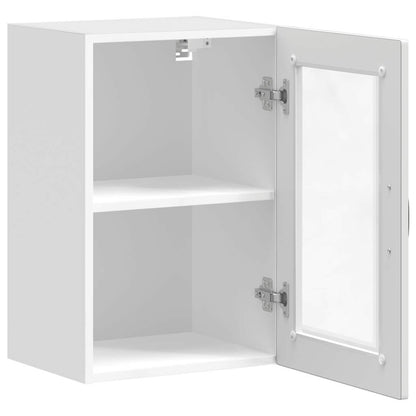 vidaXL Küchen-Hängeschrank mit Glastür Porto Weiß