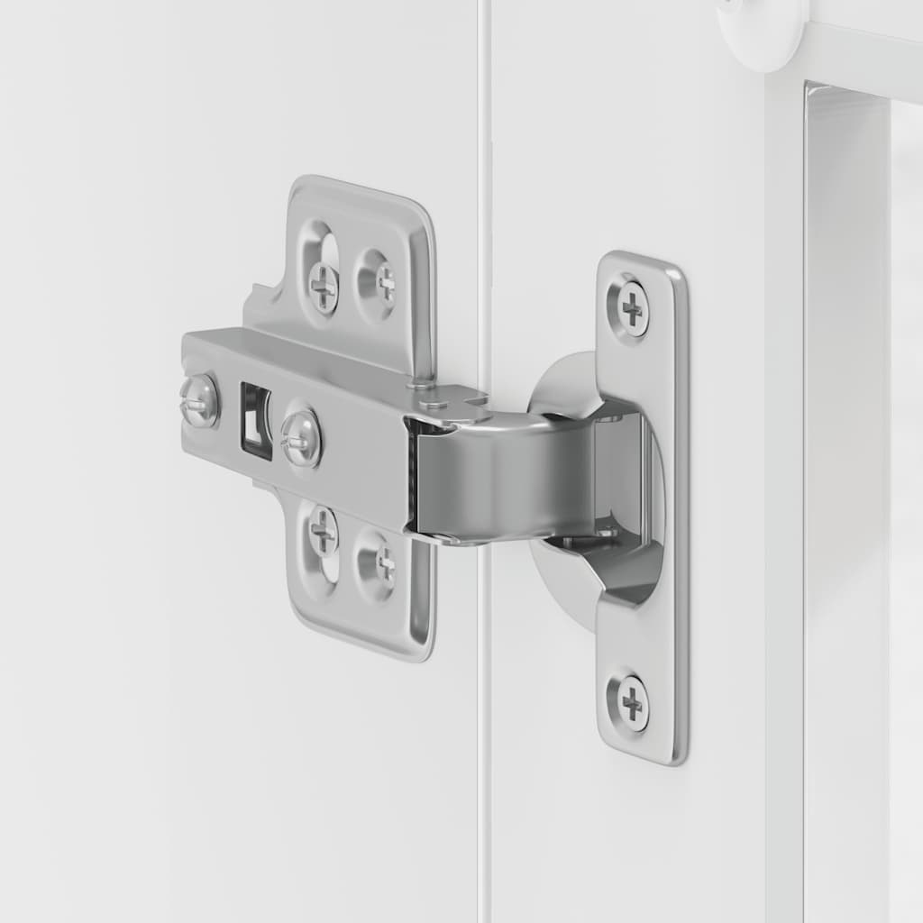 vidaXL Küchen-Hängeschrank mit Glastür Porto Hochglanz-Weiß