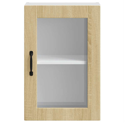 vidaXL Küchen-Hängeschrank mit Glastür Porto Sonoma-Eiche